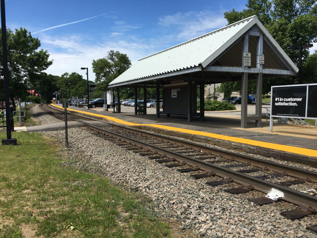 Roslindale Village station, in the neighborhood of incoming Boston economic chief Emily Knight.