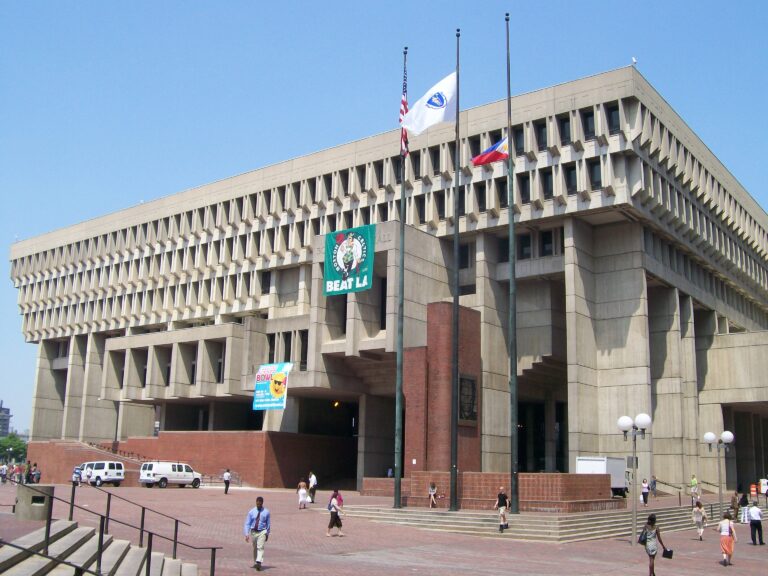 Boston City Hall exterior.
