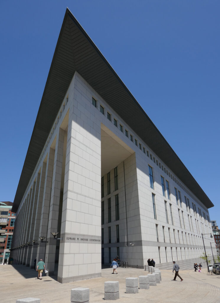 Edward W. Brooke Courthouse in Boston, a setting for Boston small claims court proceedings.